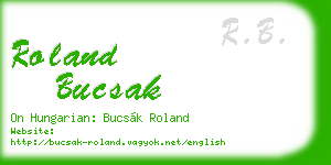 roland bucsak business card