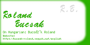 roland bucsak business card